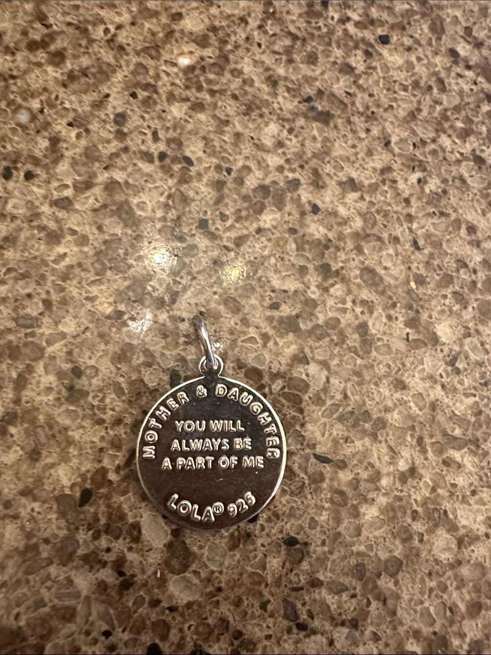 LOLA Sterling Silver “Mother and Daughter” pink pendant. - Picture 2 of 3